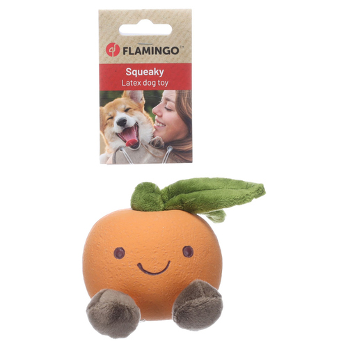 weitere Abbildung Flamingo Hundespielzeug Citri Apfelsine orange