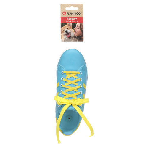 weitere Abbildung Flamingo Hundespielzeug Coppa Schuh blau