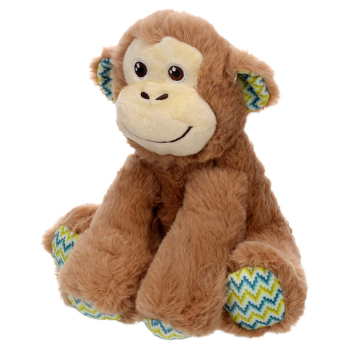 Flamingo Hundespielzeug Drala sitzender Affe braun