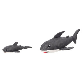 Flamingo Hundespielzeug Flipper Hai grau