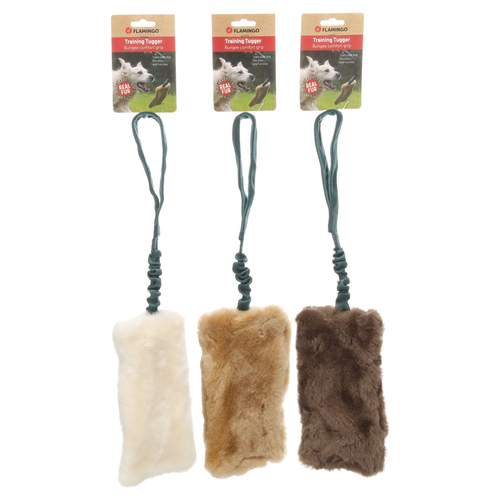 weitere Abbildung Flamingo Hundespielzeug Furtra Chaser Bungee Schaffell