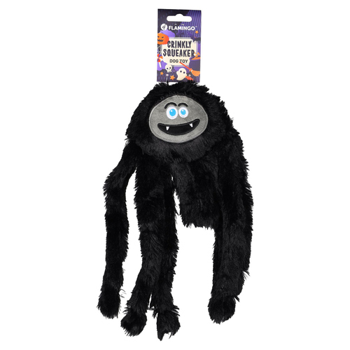 weitere Abbildung Flamingo Hundespielzeug Halloween Aliza Spinne schwarz