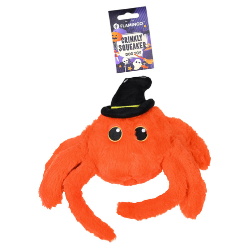 weitere Abbildung Flamingo Hundespielzeug Halloween Amina Spinne orange