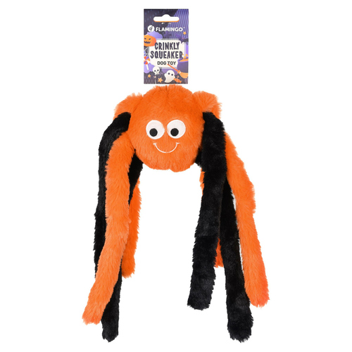 weitere Abbildung Flamingo Hundespielzeug Halloween Callie Spinne orange