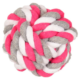 Abbildung Flamingo Hundespielzeug Jim Ball Baumwolle fuchsia/wei