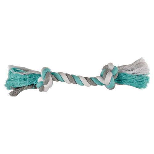 Flamingo Hundespielzeug Jim Spieltau 2 Knoten Baumwolle mint/weiß, Größe: Jumbo