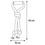 Hundespielzeug Joe Zerrseil mit 3 Knoten camouflage, Abbildung 3
