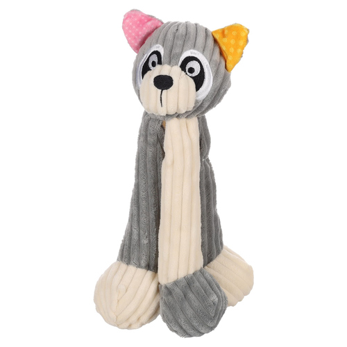 Flamingo Hundespielzeug Kareau Waschbär mit langen Beinen grau