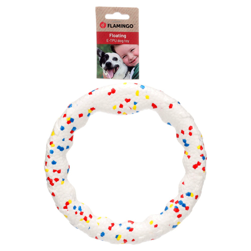 weitere Abbildung Flamingo Hundespielzeug Kona E-TPU Ring wei