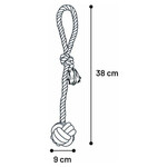 Hundespielzeug Kush Knotenball Zerrseil braun, Abbildung 8