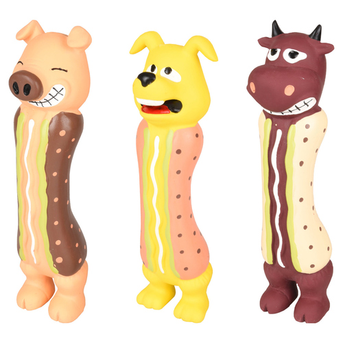 Flamingo Hundespielzeug Latex Hotdog