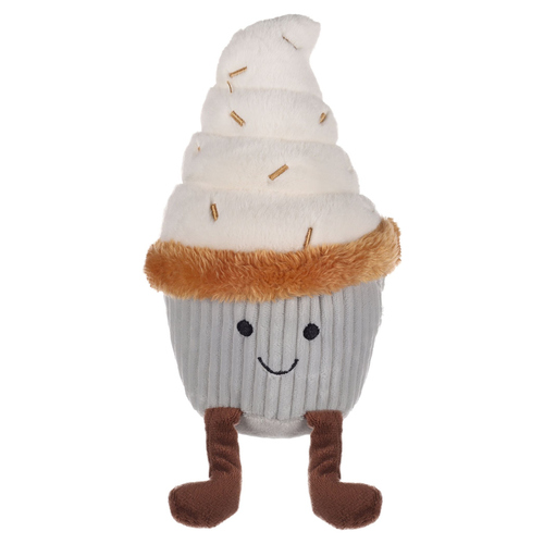 Flamingo Hundespielzeug Leka Eiscreme grau/weiß