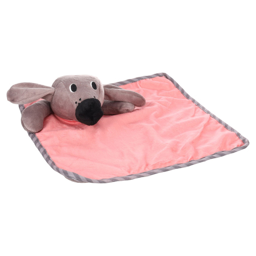 Flamingo Hundespielzeug Livo Kuscheltuch für Welpen rosa