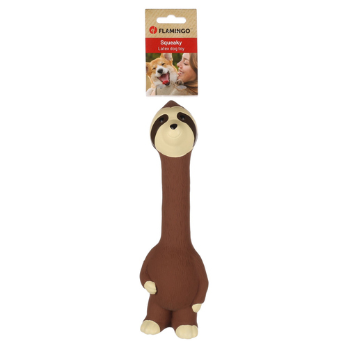 weitere Abbildung Flamingo Hundespielzeug Longie Demba Faultier braun