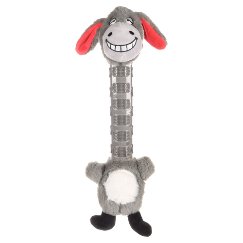 Flamingo Hundespielzeug Necki Esel grau