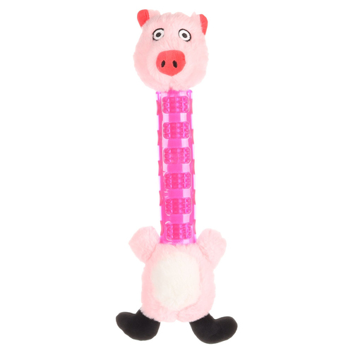 Flamingo Hundespielzeug Necki Schwein rosa