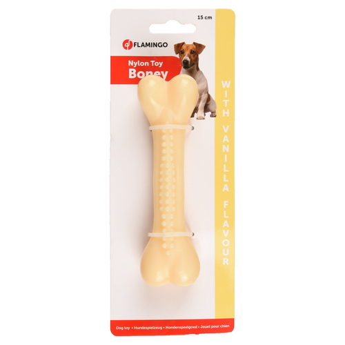 weitere Abbildung Flamingo Hundespielzeug Nylon Boney Knochen Vanille