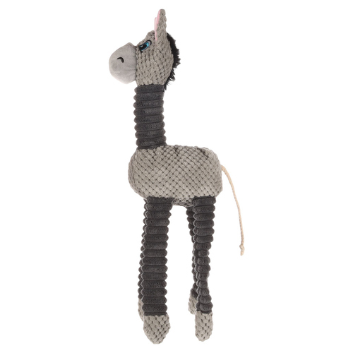 Flamingo Hundespielzeug Rasha Esel grau