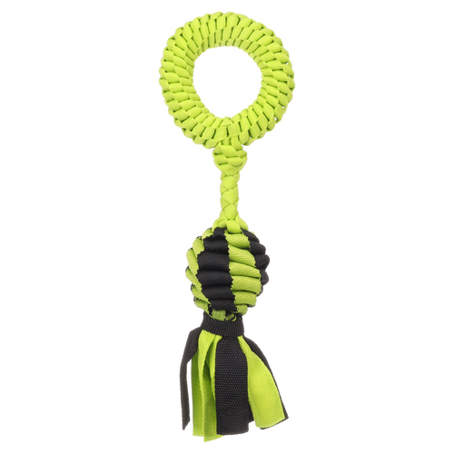 Flamingo Hundespielzeug Rofas Ring Rugby gewebt grün/schwarz