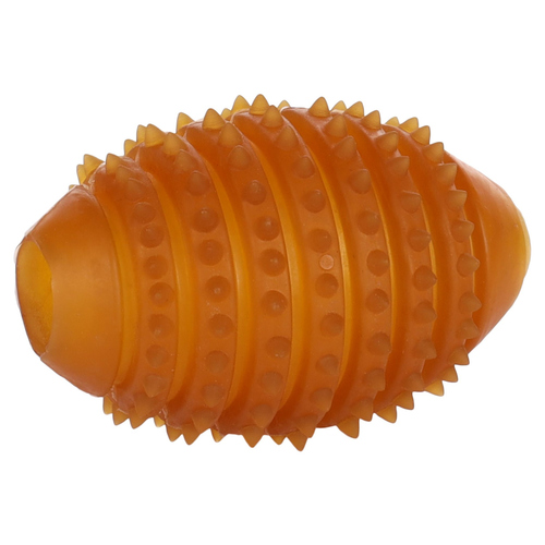 Flamingo Hundespielzeug Rugby mit Noppen Rubba braun