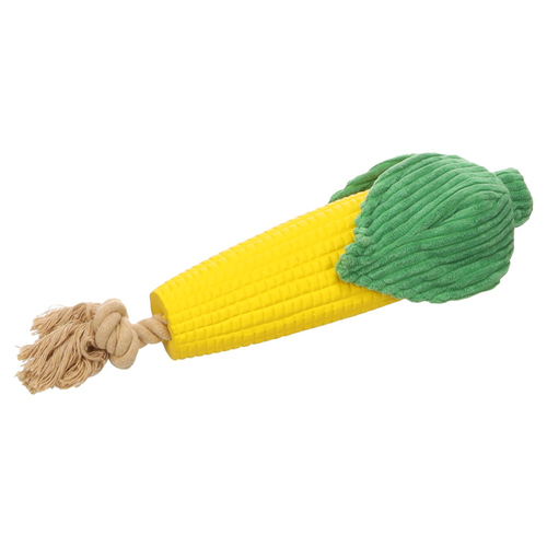 Flamingo Hundespielzeug Seezo Mais mit Seil gelb