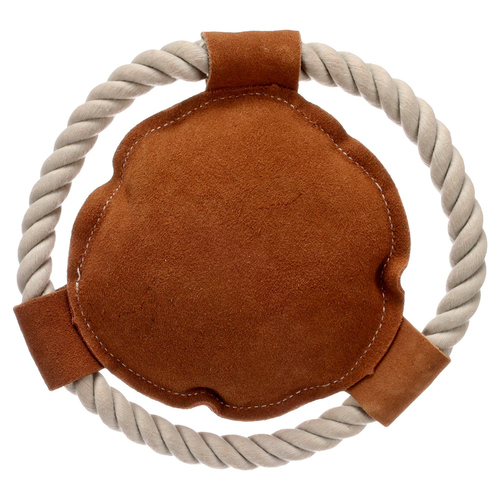 Flamingo Hundespielzeug Swa Boje aus Leder braun