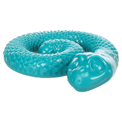 Flamingo Hundespielzeug TPR Sneaky Snake rund türkis