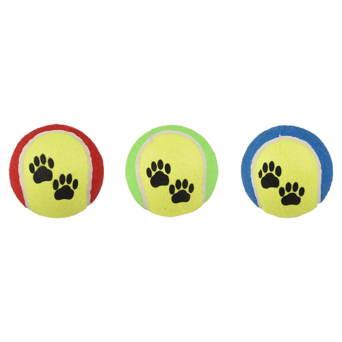 Flamingo Hundespielzeug Tennisball Fluo