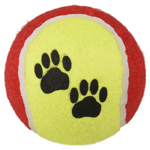 weitere Abbildung Flamingo Hundespielzeug Tennisball Fluo