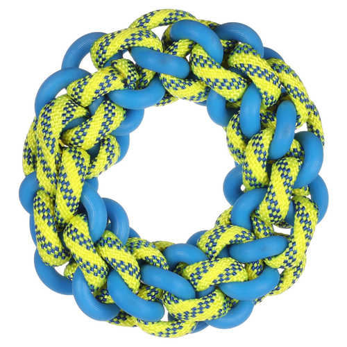 weitere Abbildung Flamingo Hundespielzeug Tofla Ring blau/gelb