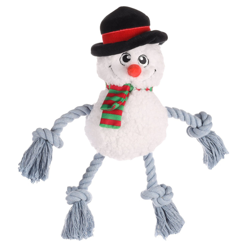 Flamingo Hundespielzeug Xima Schneemann weiß