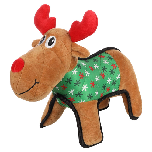 Flamingo Hundespielzeug Xmas Quilty Rentier braun