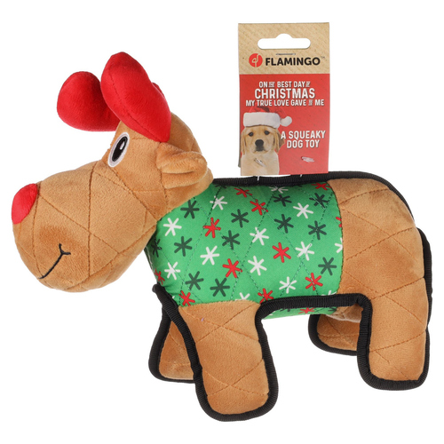 weitere Abbildung Flamingo Hundespielzeug Xmas Quilty Rentier braun