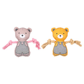 Flamingo Hundespielzeug f&uuml;r Welpen Britty B&auml;r mit Seil