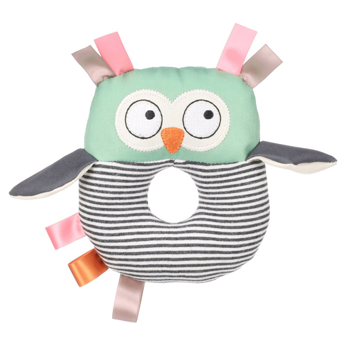 Flamingo Hundespielzeug für Welpen Britty Eule mit Beißring grün