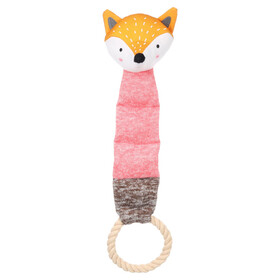 Flamingo Hundespielzeug f&uuml;r Welpen Britty Fuchs mit Seil rosa
