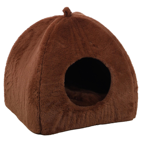 Flamingo Iglu Ebby braun für Hunde, Maße: 38 x 38 x 40 cm