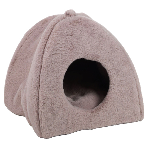 Flamingo Iglu Ebby hellgrau für Hunde, Maße: 38 x 38 x 40 cm