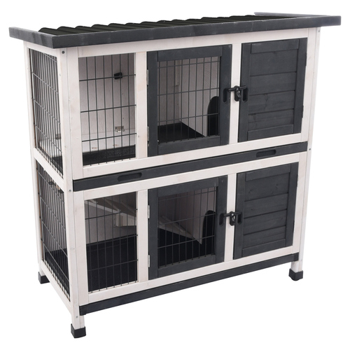 Flamingo Kaninchenstall Combi 1 rustikal