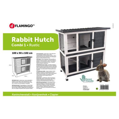 weitere Abbildung Flamingo Kaninchenstall Combi 1 rustikal