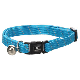 Abbildung Flamingo Katzen Halsband Elza blau