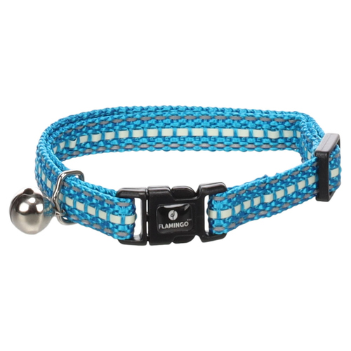 Flamingo Katzen Halsband Jinxy hellblau