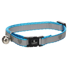 Abbildung Flamingo Katzen Halsband Minx blau