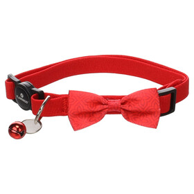 Abbildung Flamingo Katzen Halsband mit Schleife Castor rot