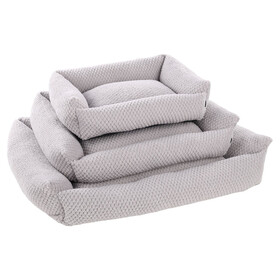 Abbildung Flamingo Katzenbett Jacquard rechteckig grau