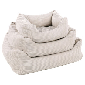 Abbildung Flamingo Katzenbett Velluto rechteckig beige