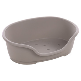 Abbildung Flamingo Katzenkorb Tuck oval aus Kunststoff grau
