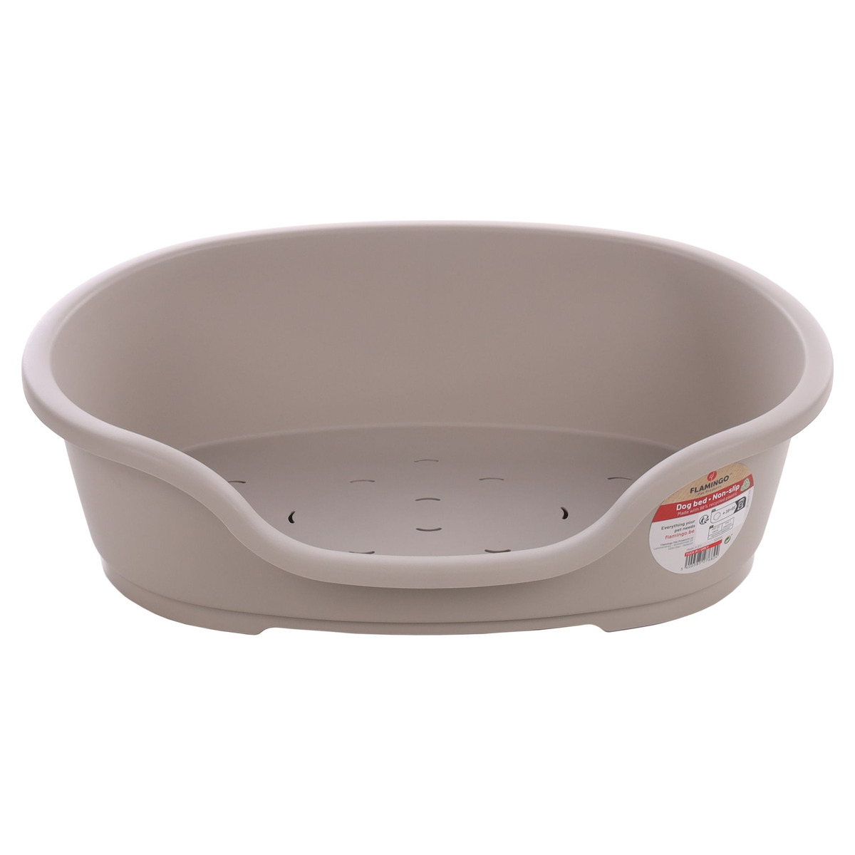 Flamingo Hundebett Tuck Oval Grün – Größe S (58x38x20 Cm), Weich, Leicht Zu Reinigen