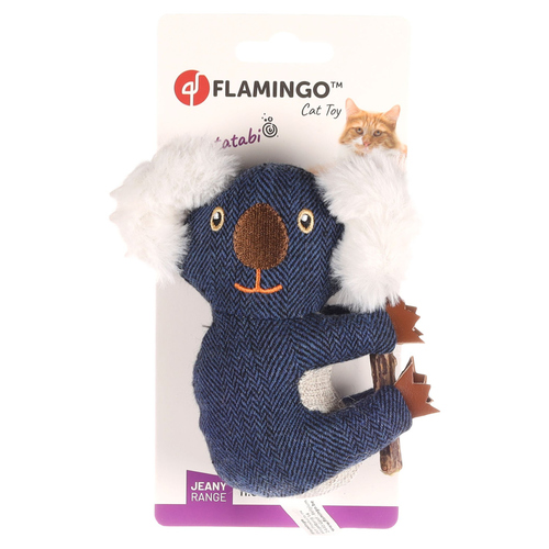 weitere Abbildung Flamingo Katzenspielzeug Koala Jeany blau