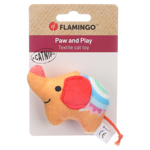weitere Abbildung Flamingo Katzenspielzeug Nitz Elefant orange